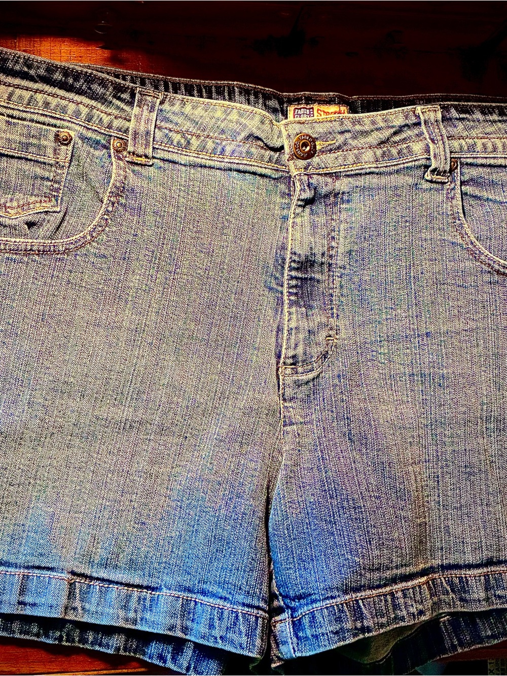 Faded Glory Stretch Light Blue Denim Shorts size 18